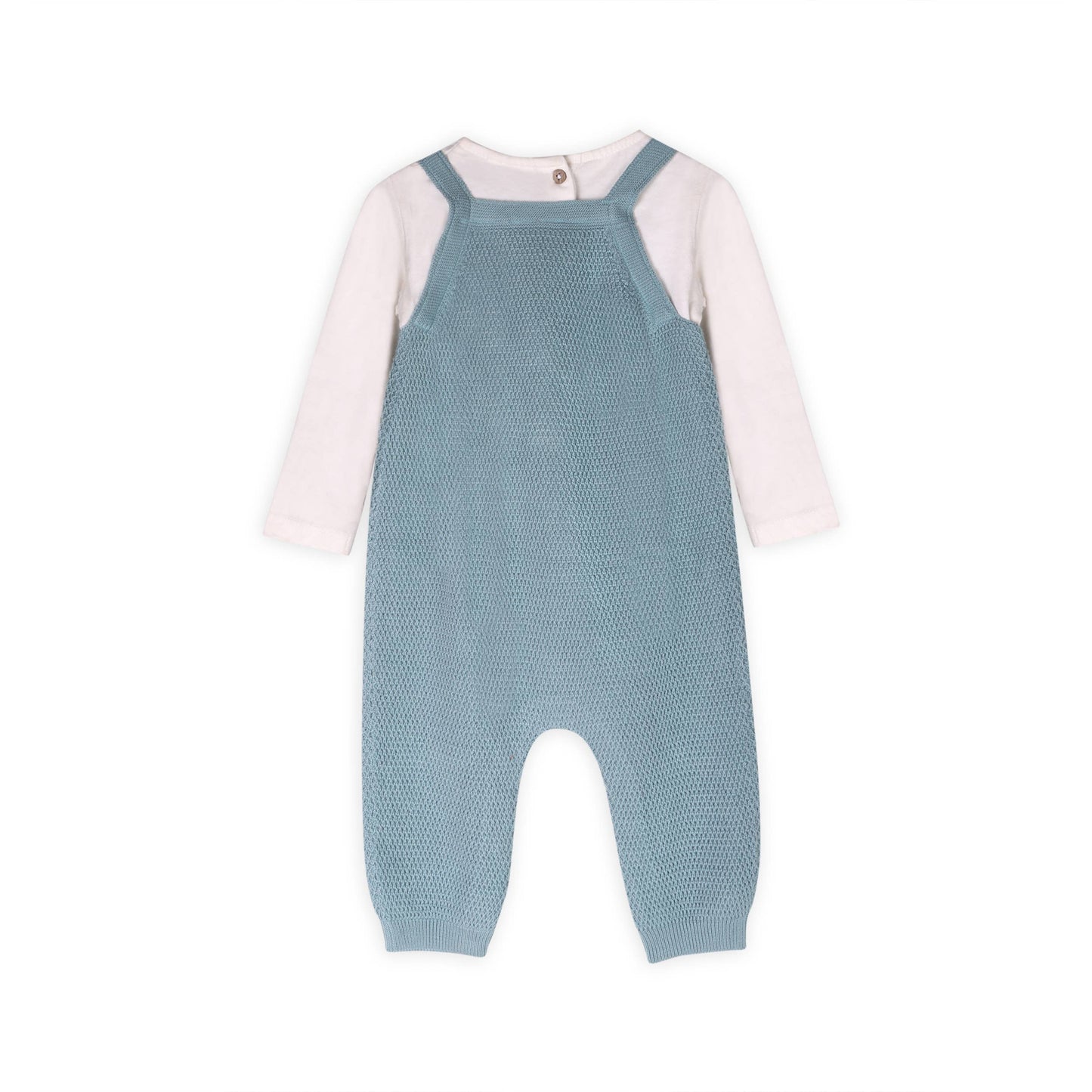 Lion Applique Sweater Knit Baby Overall Set (Organic Cotton)