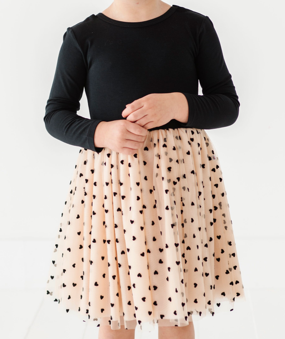 Girls Velvet Tulle Dress - Girls Holiday Dress - Margot