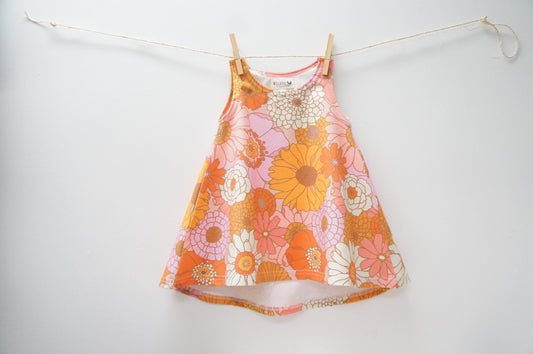 Dress- Baby/toddler/kids  Chickadee Swing Dress, flowerpower