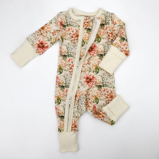 Organic Cotton Pajamas Zipper Sleeper, Mirabelle PREORDER