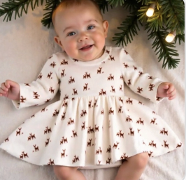 Long sleeve twirl dress | deer to my heart