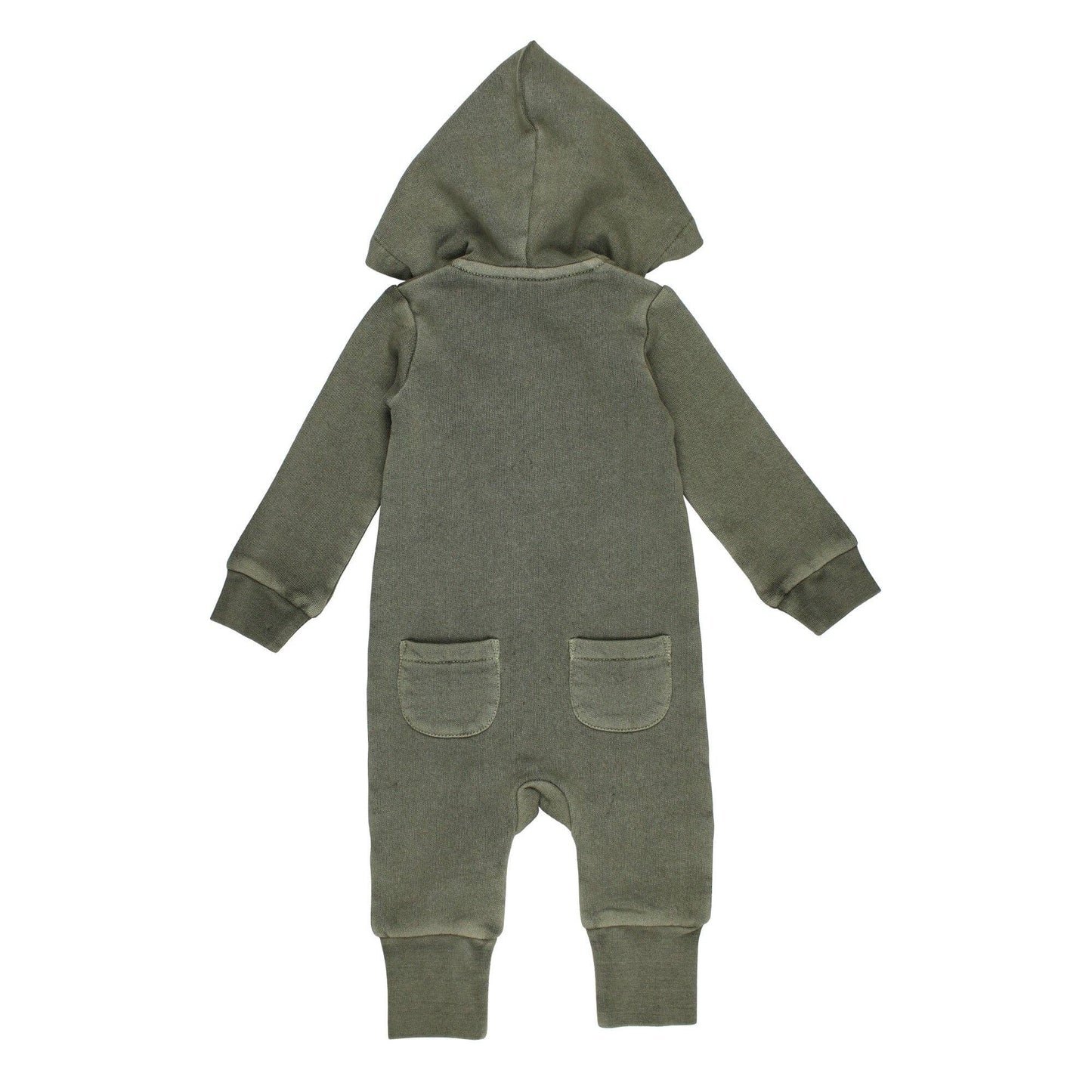 Organic Cozy Zipper Romper in Hunter