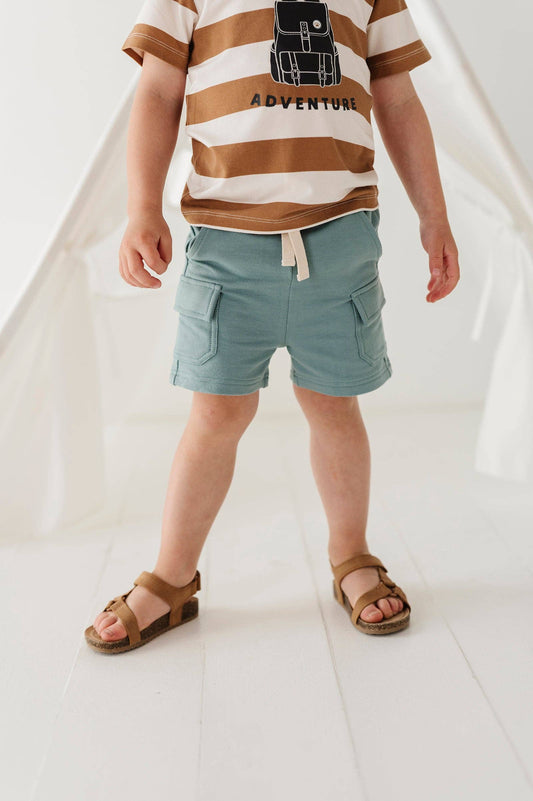 Boy's Cargo Shorts Bamboo/Cotton Kids Clothing Spring 2025