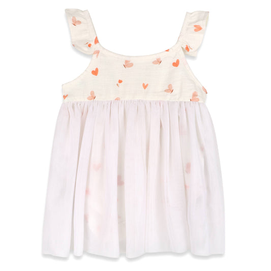 Butterfly Love Baby Tutu Romper Dress (Organic Muslin)