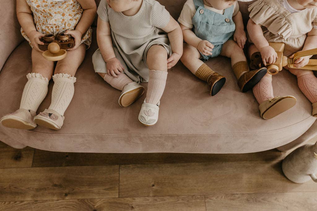 Oyster Butterflies // Cute Critters Leather Shoes Baby and Toddler