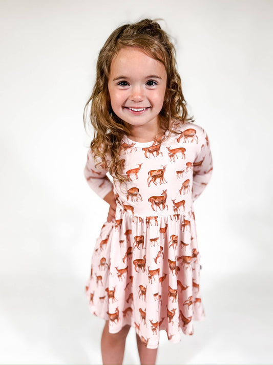 Does & Fawns- 3/4 Sleeve Dress