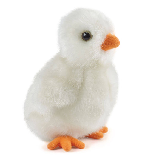 Living Nature White Fluffy Chick Plush Stuffed Animal Toy