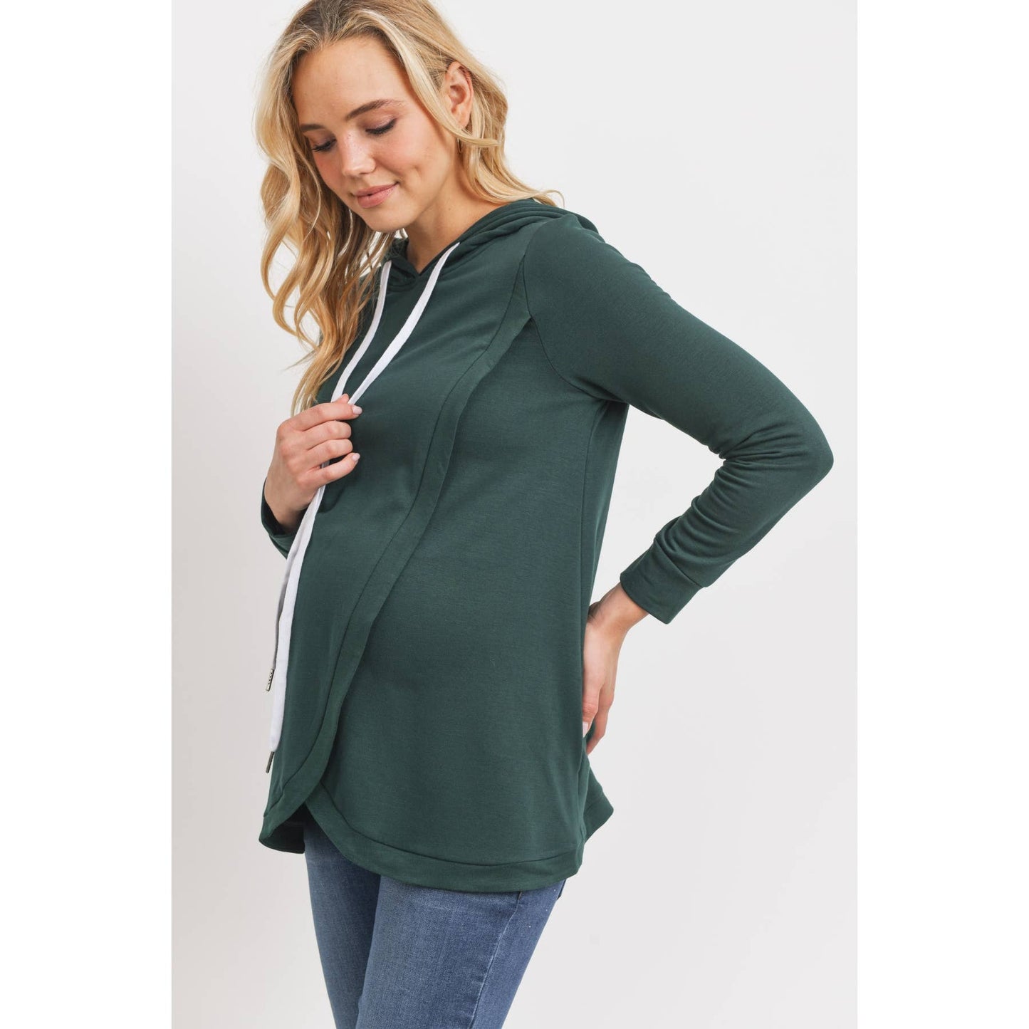 French Terry Crossover Nursing Hoodie