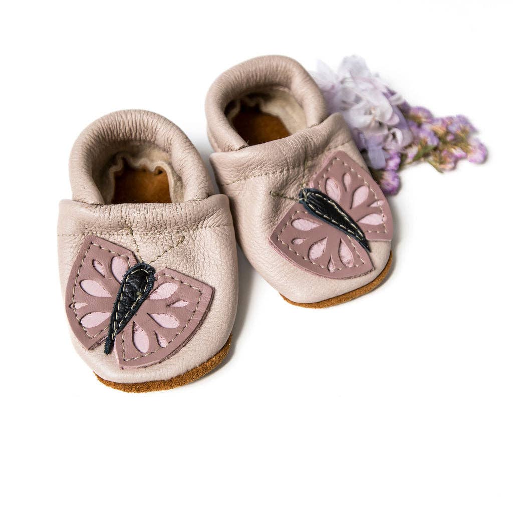 Oyster Butterflies // Cute Critters Leather Shoes Baby and Toddler