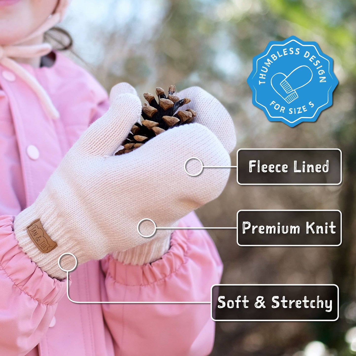 Wheat Field | Kids Cozy Knit Mittens