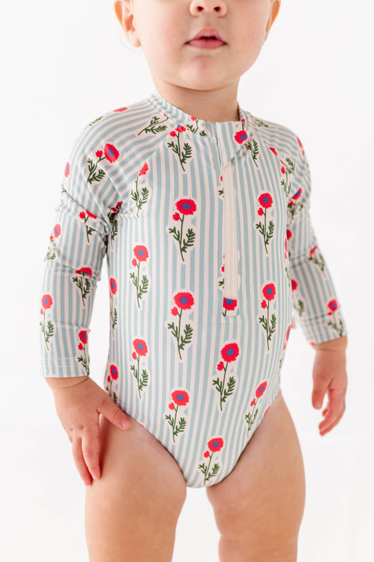 Rash Guard Swimsuit - Seaside Blooms
