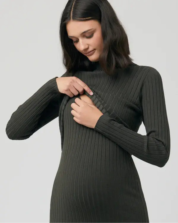 Nella Rib Nursing Knit Dress