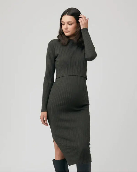 Nella Rib Nursing Knit Dress