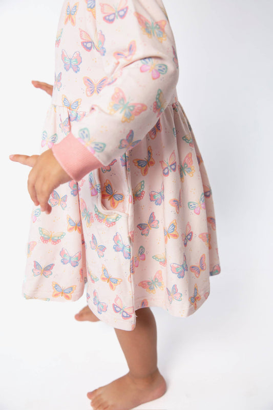 Butterfly Bliss - Sweatshirt Dress