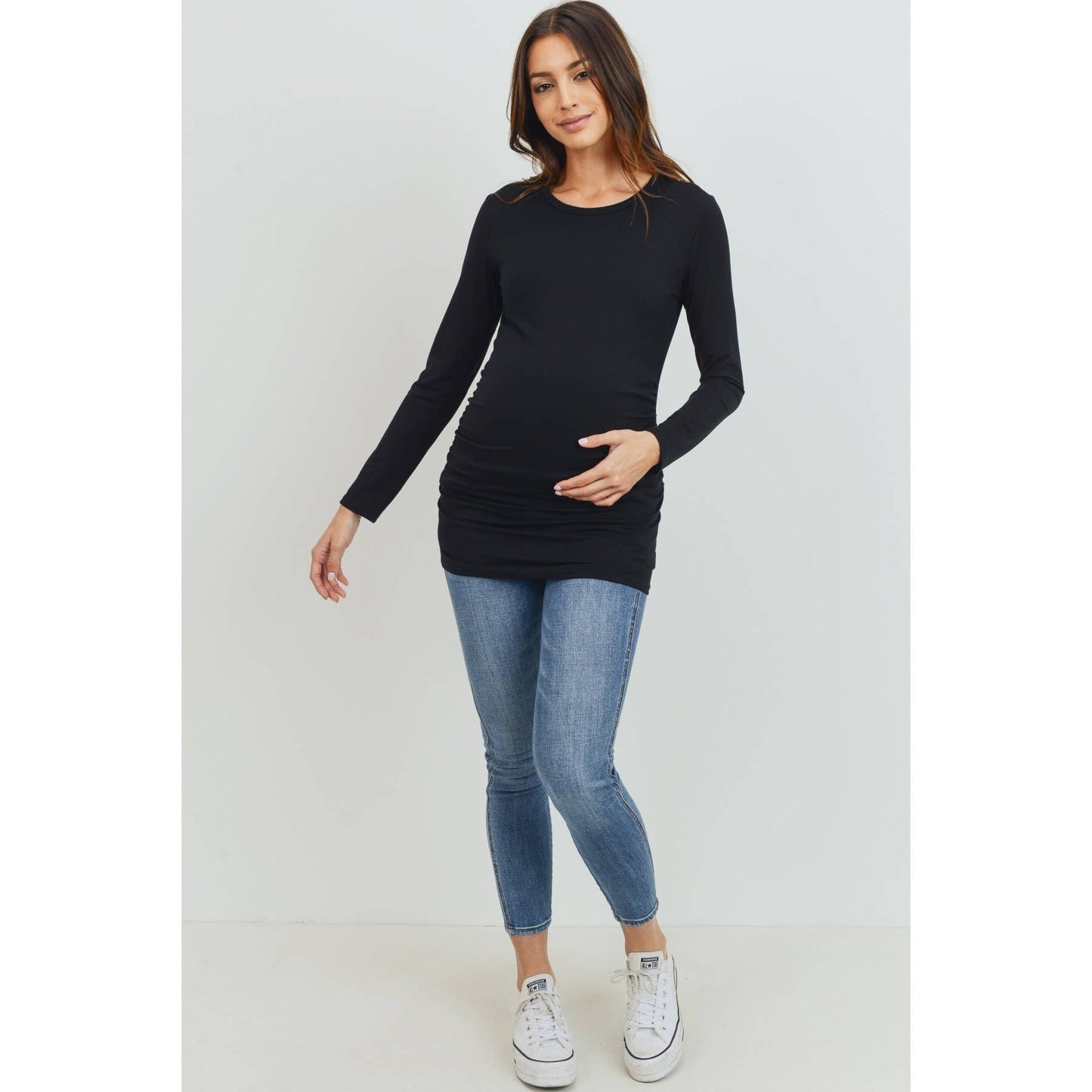 Modal Jersey Round Neck Long Sleeve Top