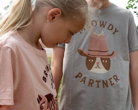 Meowdy Partner Western Kids Tee
