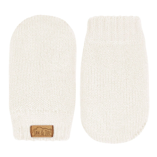Vanilla Cream | Kids Cozy Knit Mittens