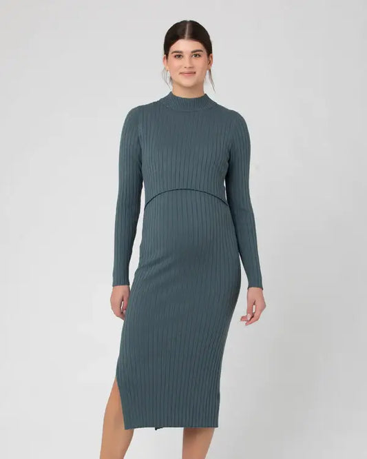 Nella Rib Nursing Knit Dress