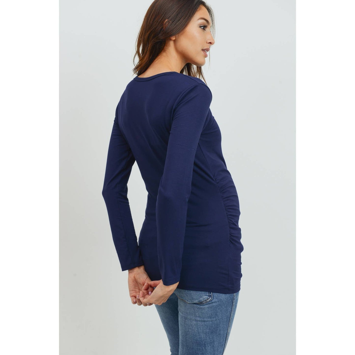 Modal Jersey Round Neck Long Sleeve Top