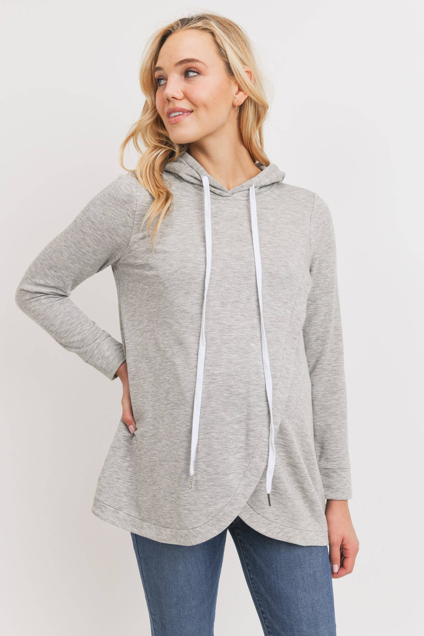 French Terry Crossover Nursing Hoodie