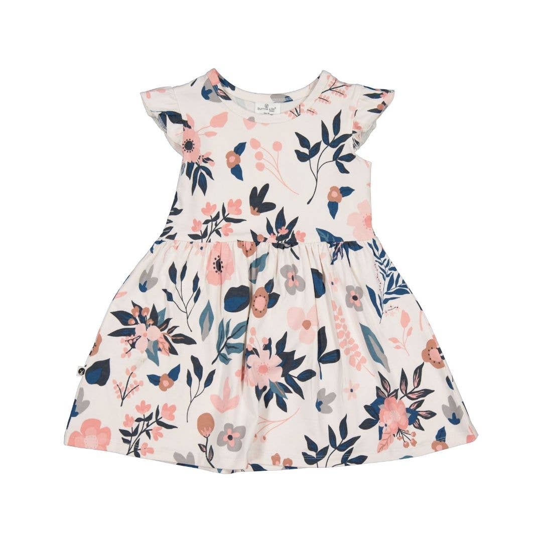 Flutter Sleeve Dress - Pink Clementine
