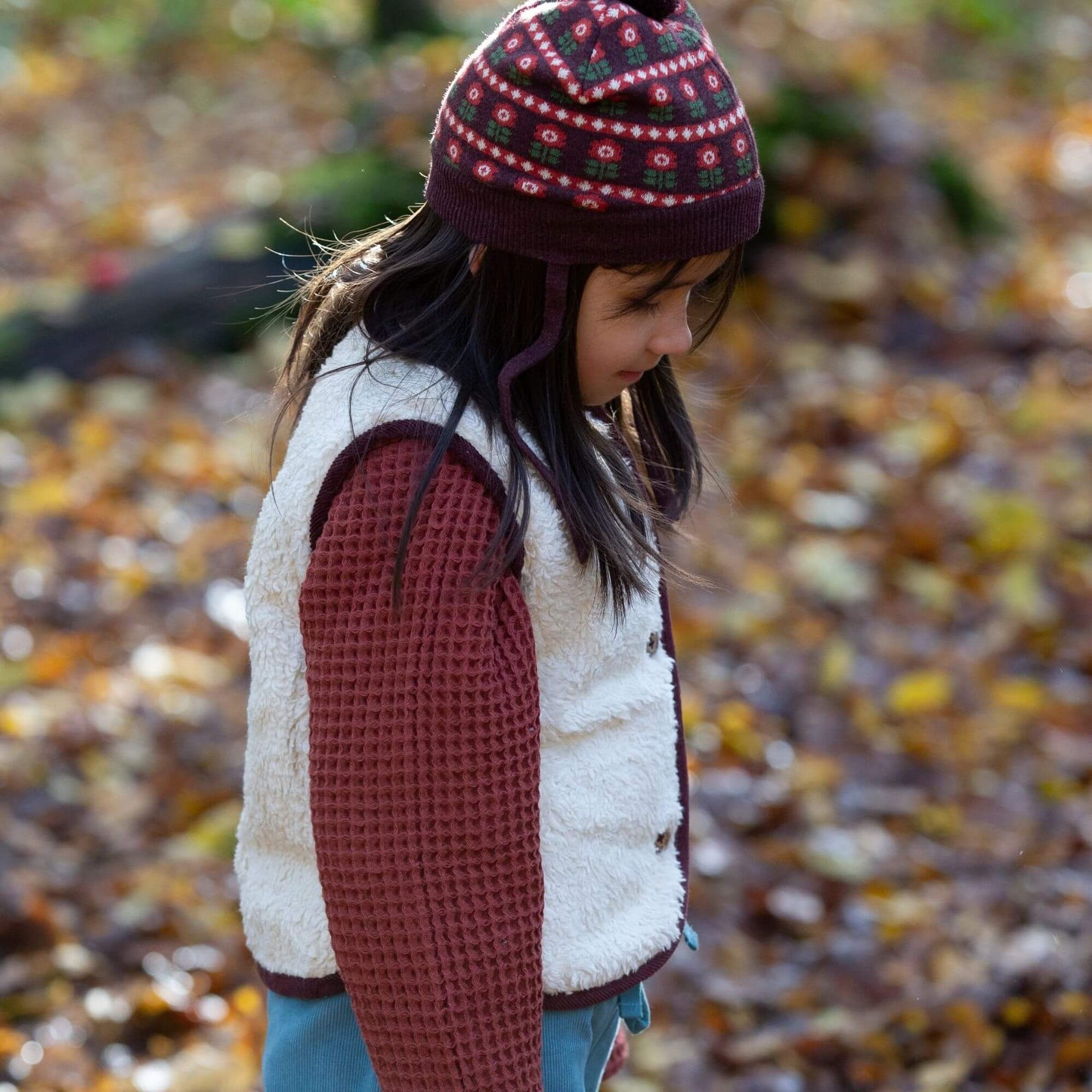 Collecting Flowers Knitted Hat