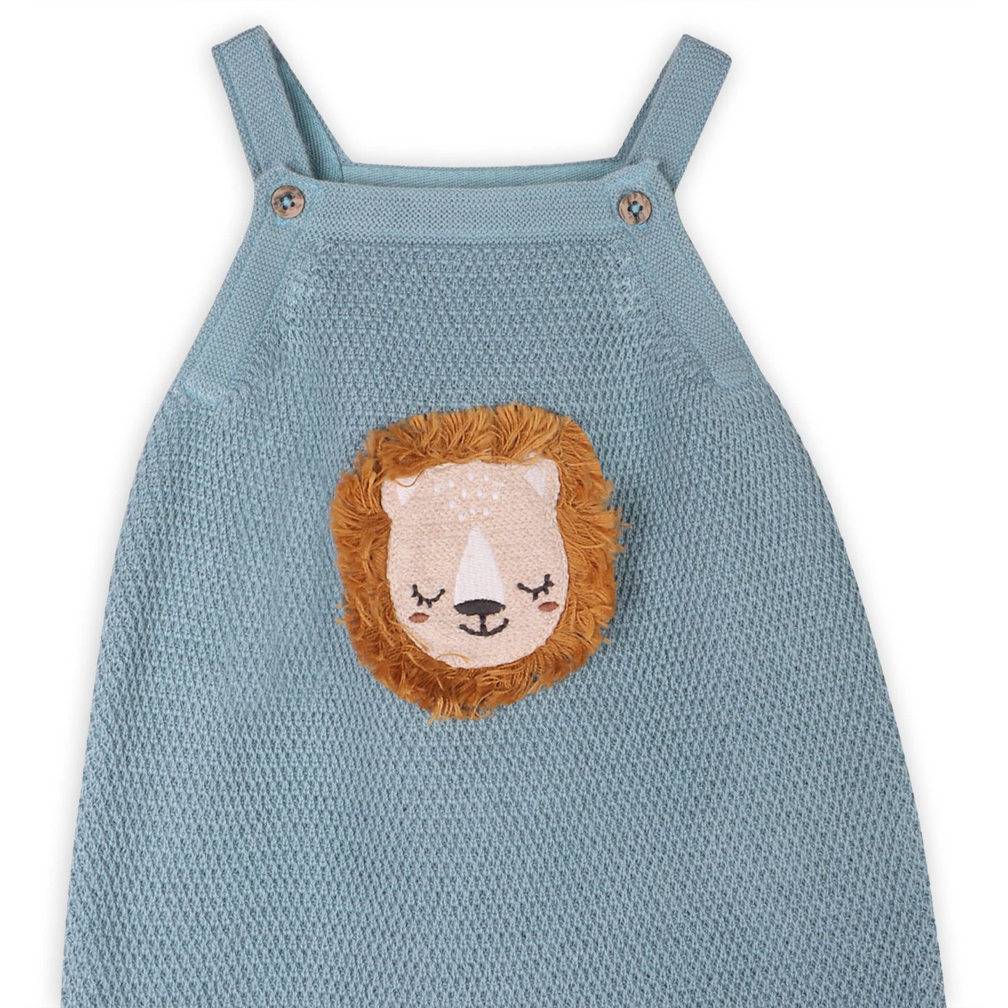 Lion Applique Sweater Knit Baby Overall Set (Organic Cotton)