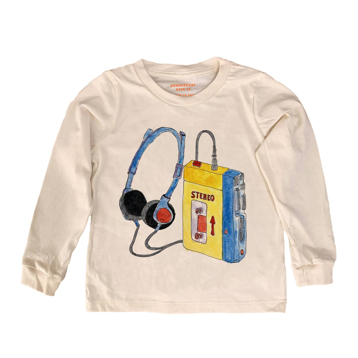 Cassette Player - Kids Organic Tee/Long Sleeve: 8 Years / Tee
