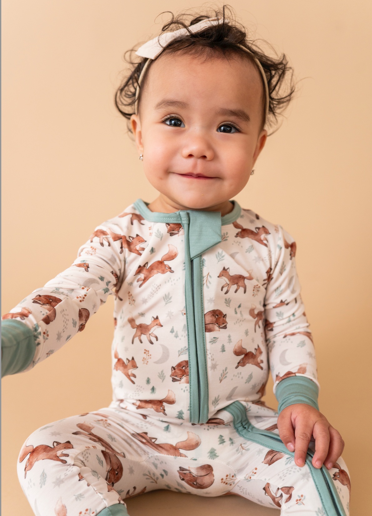 Baby Bamboo Pajamas - Bamboo Sleeper - Moonlit Fox