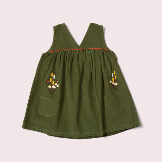 Chive Corduroy Swing Dress