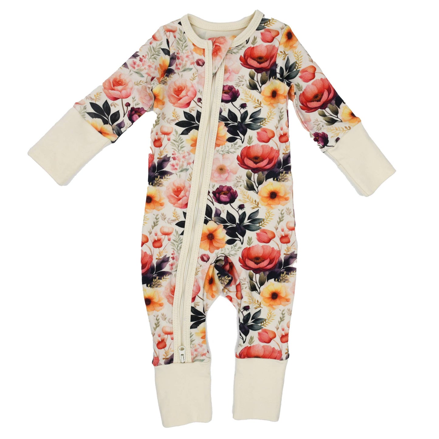 Organic Cotton Baby Pajamas Zipper Sleeper, Cassia PREORDER