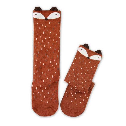 Raccoon- Brown Knee Socks