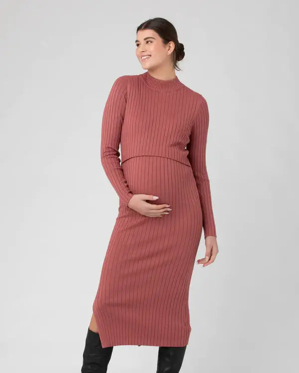 Nella Rib Nursing Knit Dress