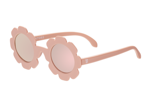 Polarized Flower Sunglasses | Peachy Keen | Rose Gold Mirrored Lens