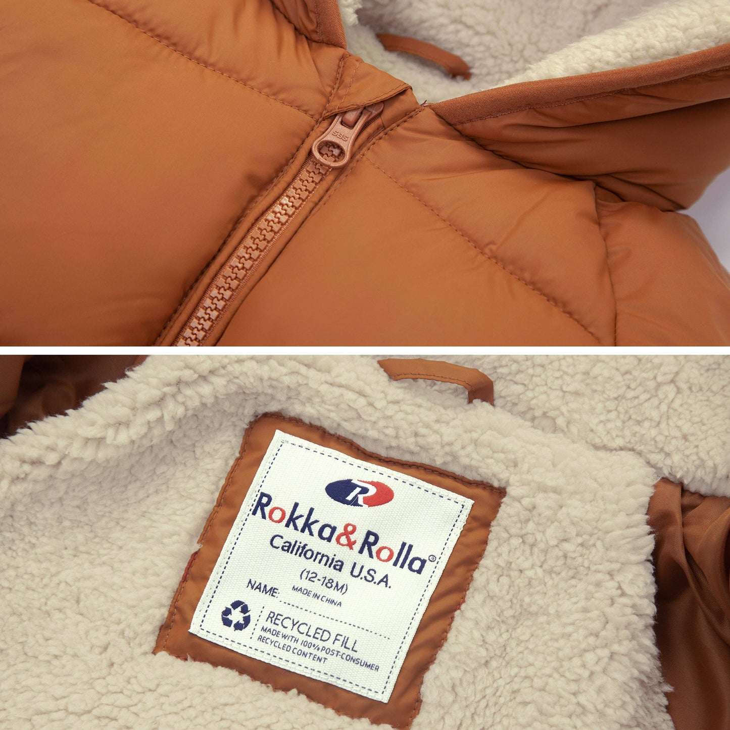 Baby Toddler Boys' Sherpa Fleece Lined Puffer Coat