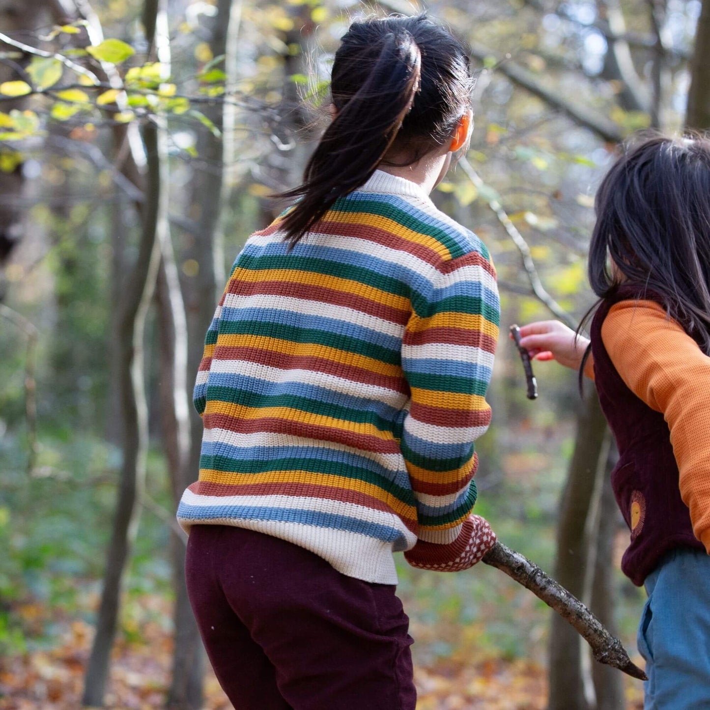 Rainbow Waffle Snuggly Knitted Jumper