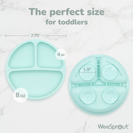 Silicone Divided Suction Plates – Set of 2