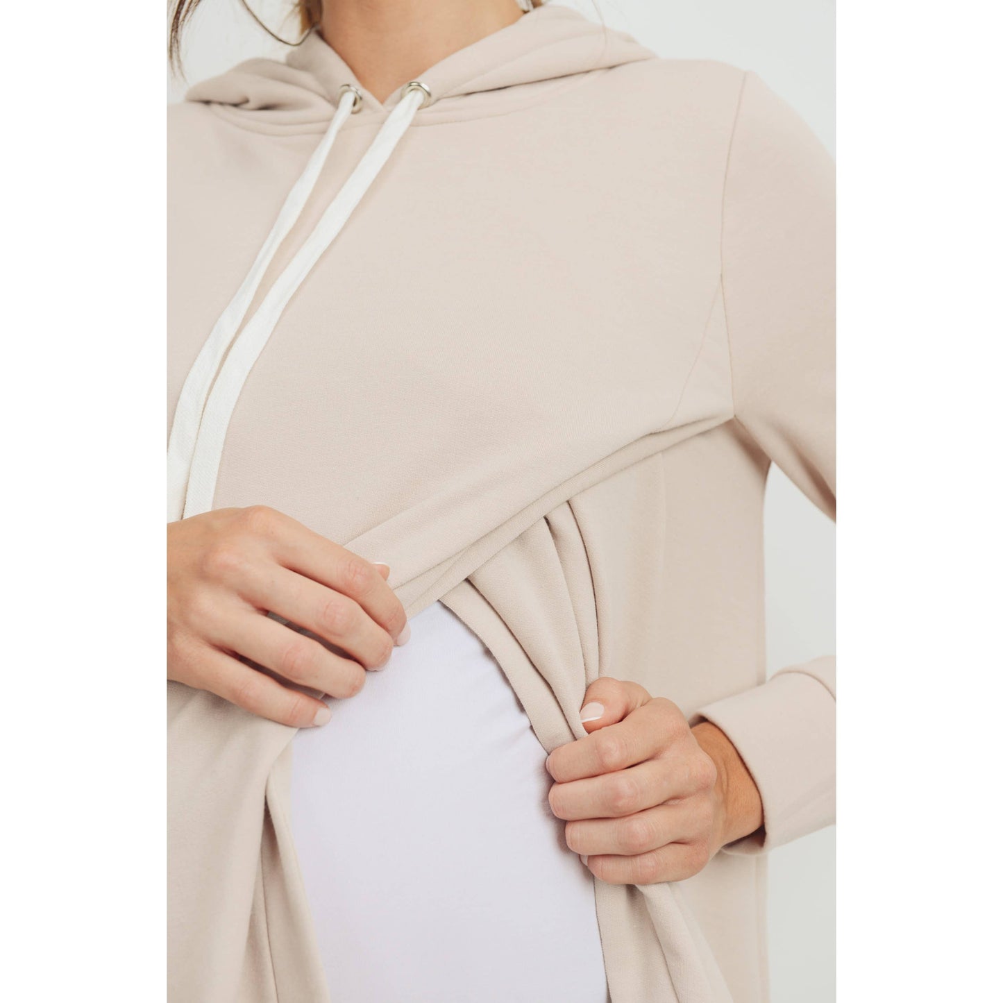 French Terry Crossover Nursing Hoodie