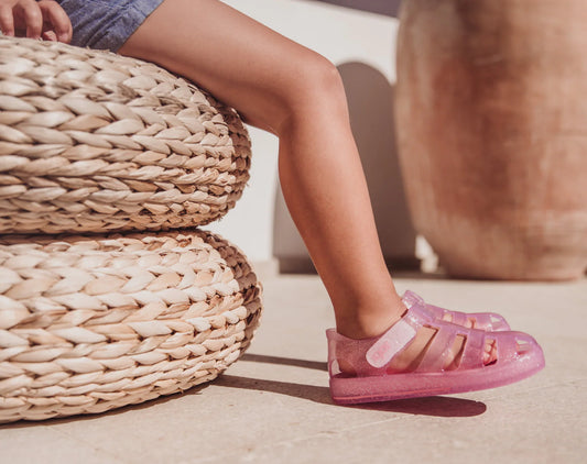 Igor Star Summer Jelly Play Shoes | Star Glitter Pink