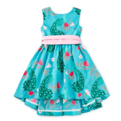 SLEEVELESS HI-LO SASH DRESS
