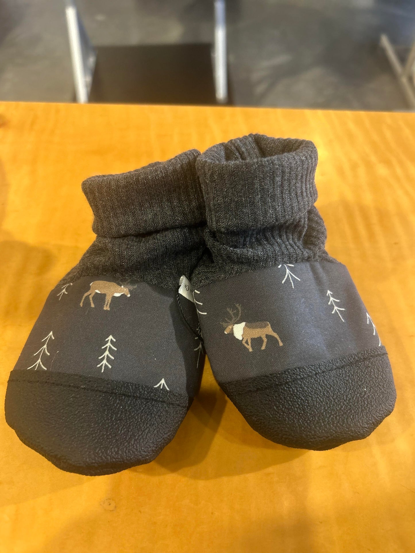 Moose Forest Baby Booties