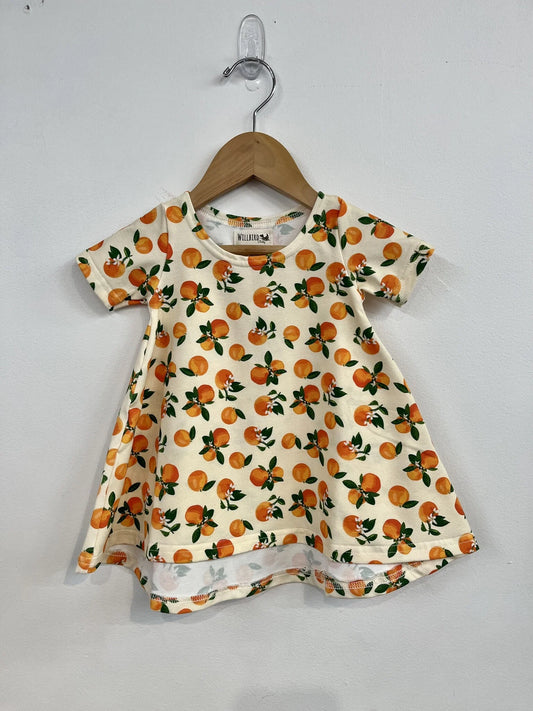 Dress- Baby/toddler/kids - Chickadee Swing Dress, Zesty Prin