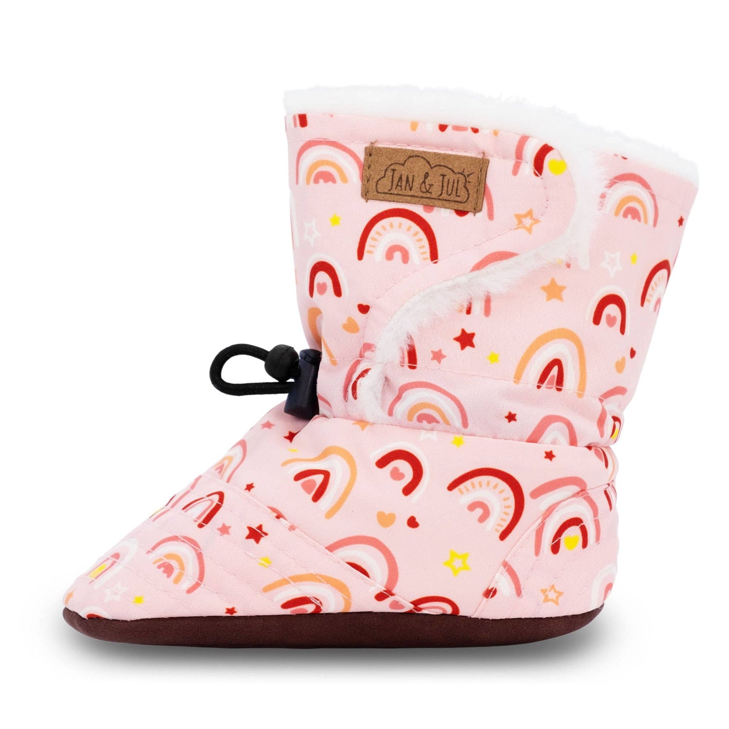 Pink Rainbows | Stay-Put Winter Booties