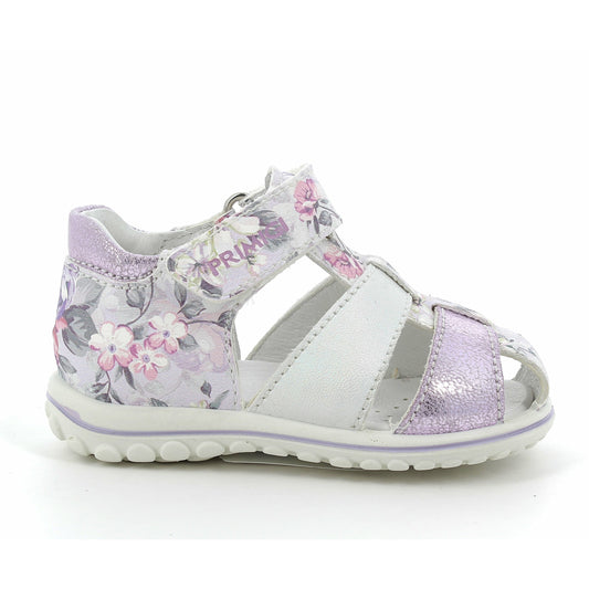 Primigi Leather Baby & Toddler Sandal | Purple/Silver
