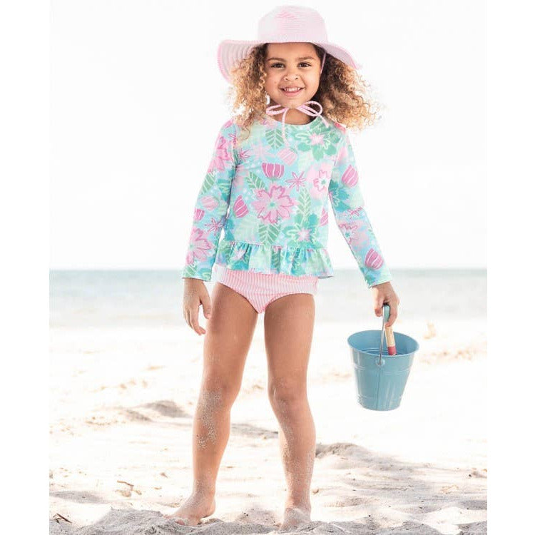 Long Sleeve Rash Guard with Bikini Set | In Bloom
