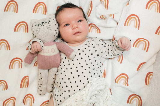 Handmade cheetah cuddle toy