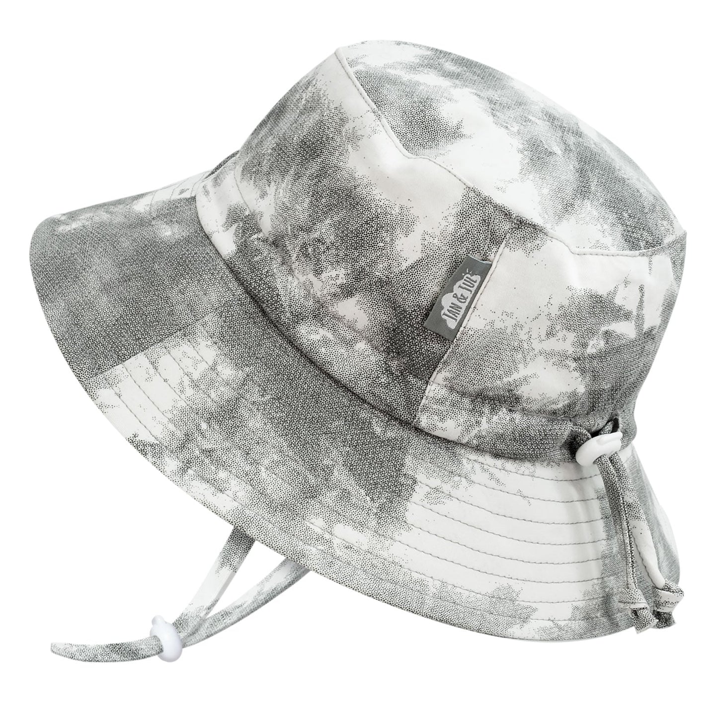 Gro-With-Me 50+ UPF Baby/Toddler Cotton Floppy Sun Hat | Black Tie-Dye
