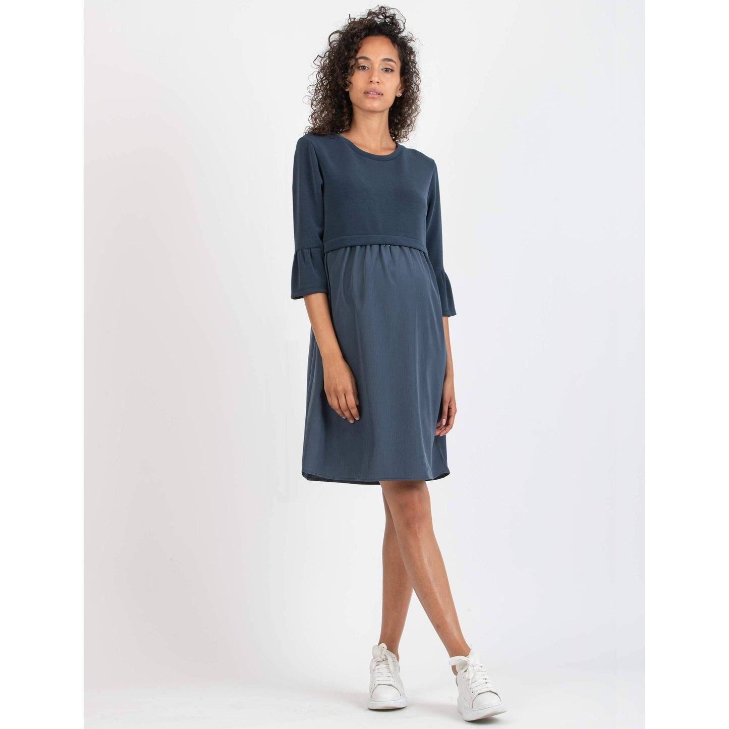 Maternity and Nursing Dress | Blue
