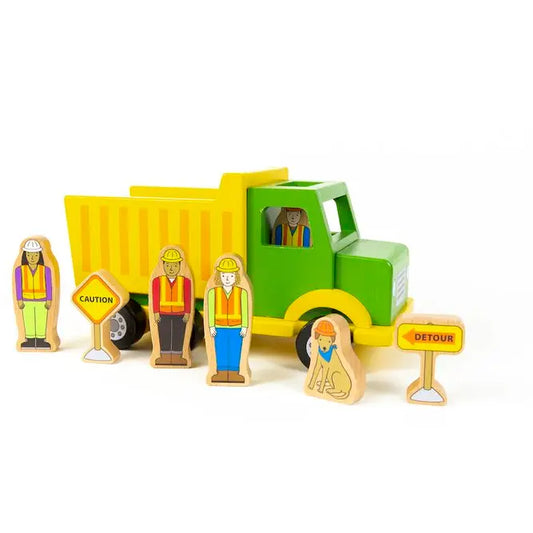 Magnetic Wooden Construction Truck