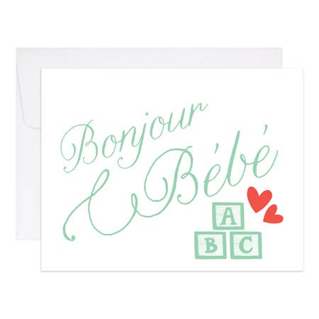 Handmade Baby Card | Bonjour Blocks